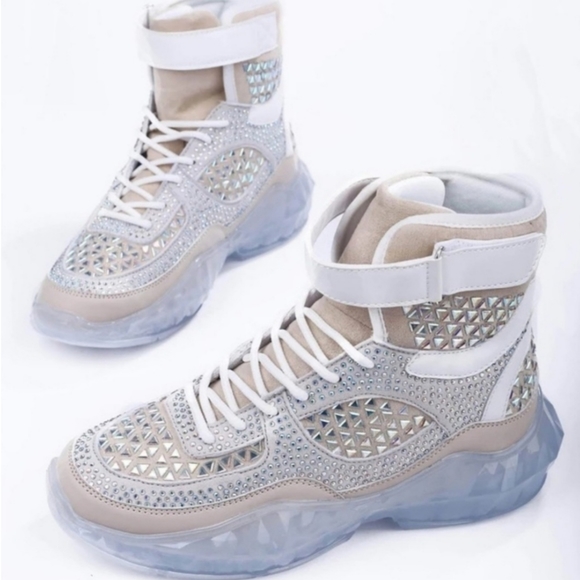 🥰NEW Multicolor High Sneakers Size 5 - Picture 7 of 7